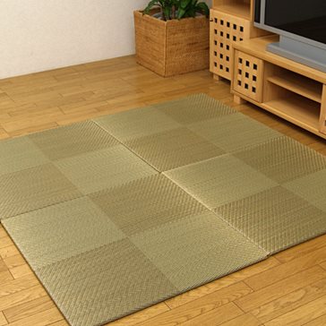 純国産ユニット畳『シンプルノア』 ブラウン（4枚） 82cm×82cm×1.7cm