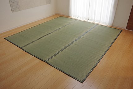 純国産 い草 上敷き カーペット 双目織 『松』 261×352cmイメージ1