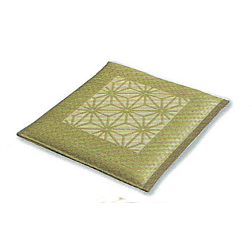 紋織　麻の葉 グリーン 55cm×55cm