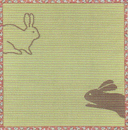 紋織　フロア畳　うさぎさん 82cm×82cm×1.5cmイメージ1